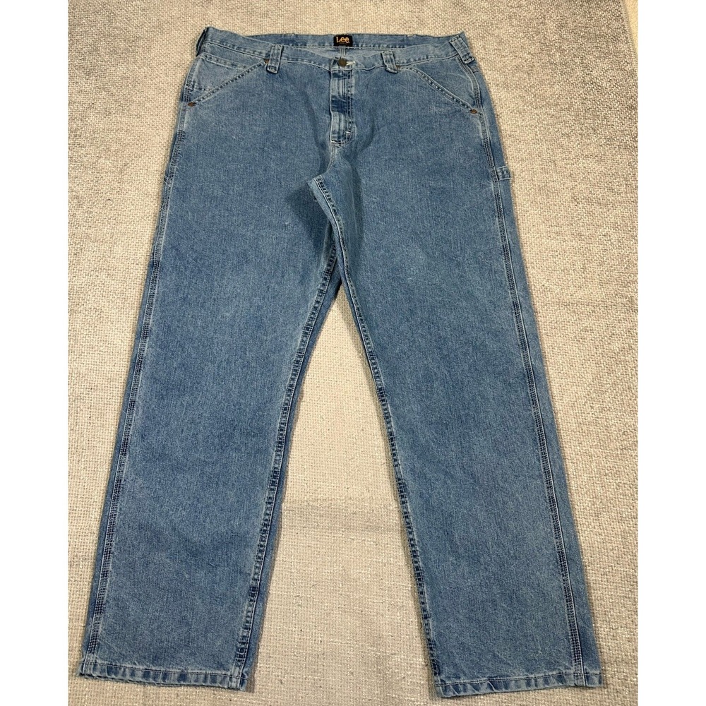 Vtg Lee Jeans‎ Mens 40x32 Blue Loose Fit Carpenter Y2K Grunge Skater